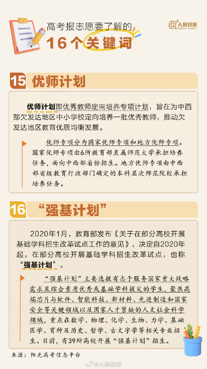 【准大学生必看】 高考报志愿要了解的16个关键词